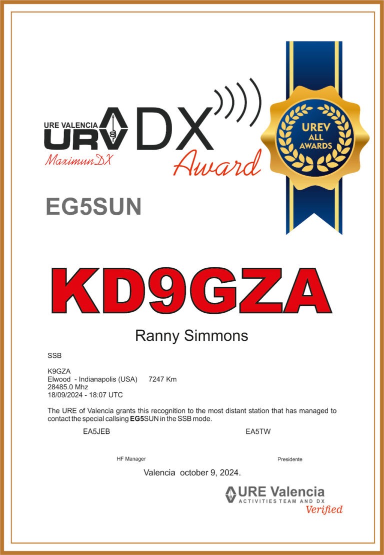 Maximun DX AWARD KD9GZA 9-10-2024 sf lt